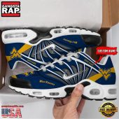 NCAA West Virginia Mountaineers Sport Football Logo Custom Name Air Max Plus Shoes Running Sneakers