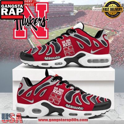 Nebraska Cornhuskers Go Big Red Air Max Plus Shoes Running Sneakers