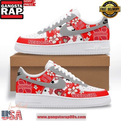 Nebraska Huskers Go Big Red Limited Edition Air Force 1 Running Sneakers Shoes