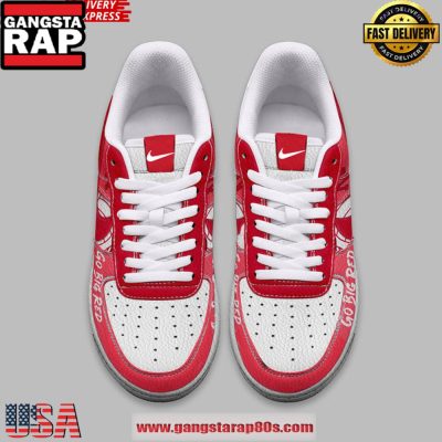 Nebraska Huskers Go Big Red Air Force 1 Running Sneakers Shoes