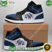 New Orleans Pelicans NBA Navy White Scratch Air Jordan 1 High Sneakers