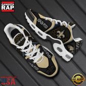 NFL Custom Name New Orleans Saints Max Plus Shoes - Running Sneakers