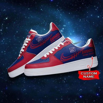 NFL Custom Name New York Giants Super Bowl Air Force 1 Sneaker Shoes
