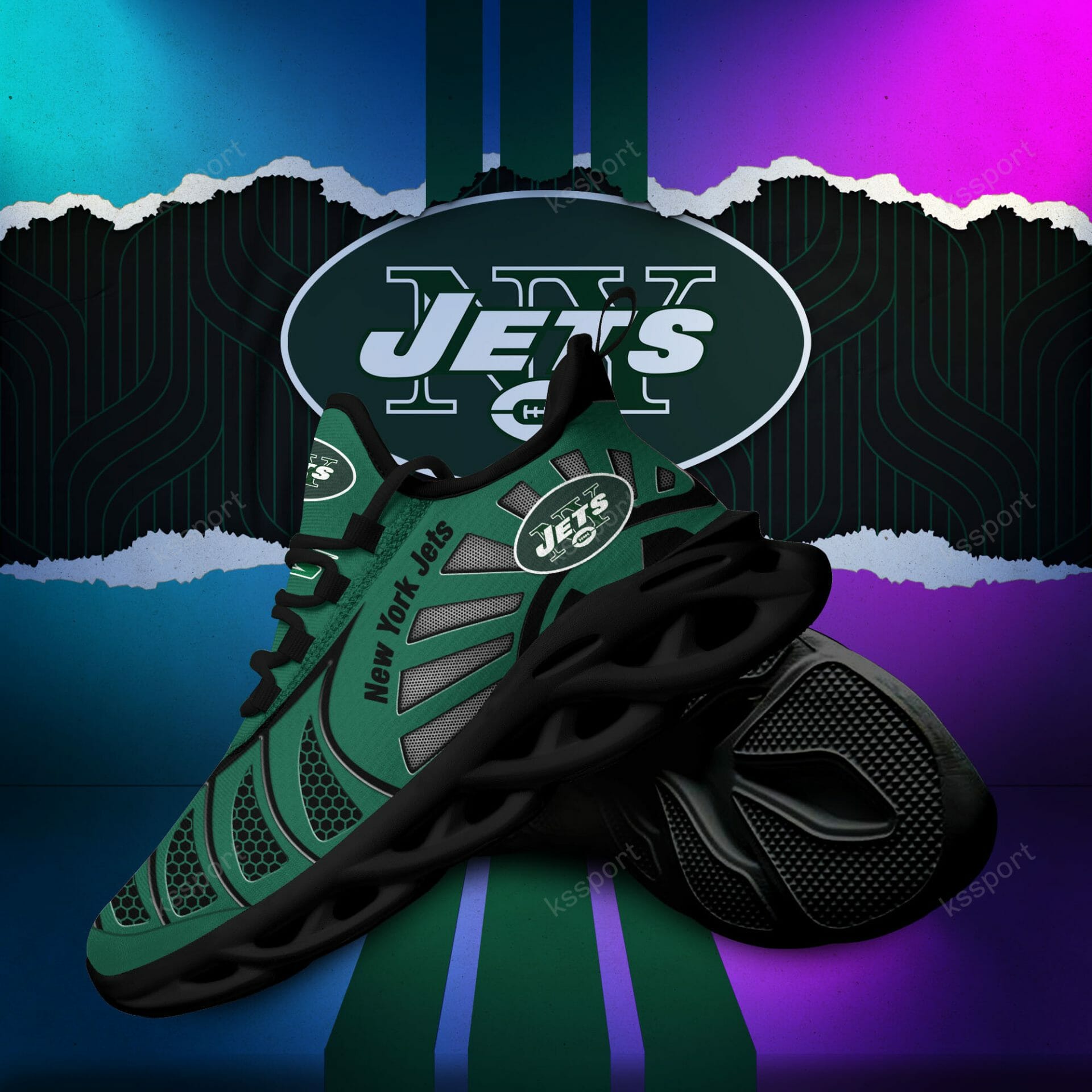 NFL New York Jets Green Max Soul Shoes