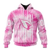 Nfl Arizona Cardinals Custom Name Number Pink Tie Dye Pullover Hoodie Front.jpg - demo10