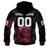 Nfl Arizona Cardinals Custom Name Number Rose Dragon Pullover Hoodie Back.jpg - demo10