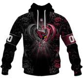 Nfl Arizona Cardinals Custom Name Number Rose Dragon Pullover Hoodie Front.jpg - demo10