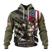 Nfl Arizona Cardinals Custom Name Number Veterans Kneeling Soldier Pullover Hoodie Front.jpg - demo10