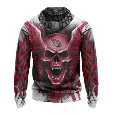 NFL Arizona Cardinals Kits With Skull Pullover Hoodie