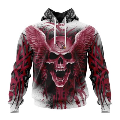 NFL Arizona Cardinals Kits With Skull Pullover Hoodie