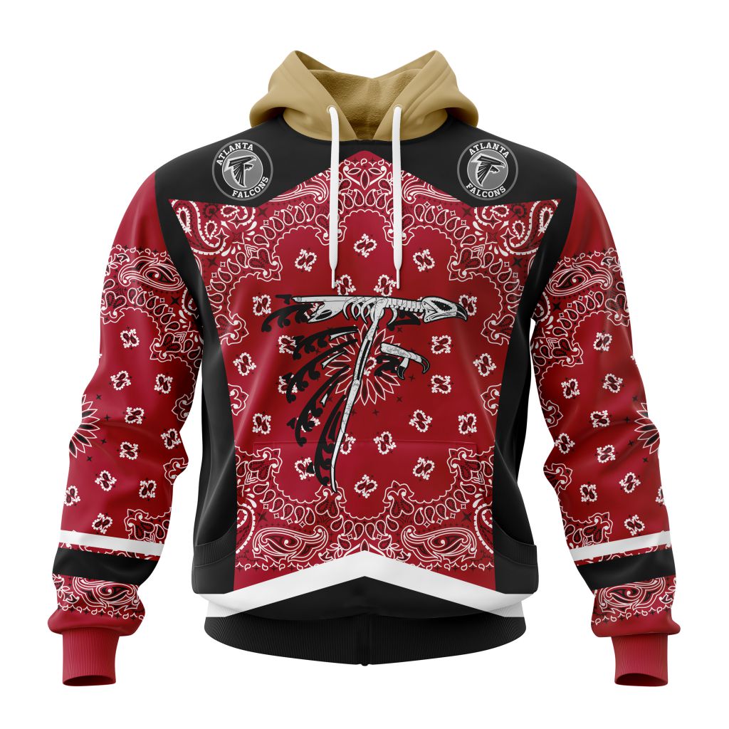 NFL Atlanta Falcons Custom Name Number Classic Style Pullover Hoodie NFL Atlanta Falcons Custom Name Number Classic Style Pullover Hoodie