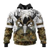 NFL Atlanta Falcons Custom Name Number Deer Skull And Forest Pullover Hoodie