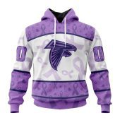 NFL Atlanta Falcons Custom Name Number Fight Cancer Pullover Hoodie
