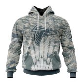 Nfl Atlanta Falcons Custom Name Number Us Air Force Veterans Pullover Hoodie Front.jpg - demo10
