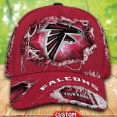 NFL Atlanta Falcons Custom Name Red Classic Cap