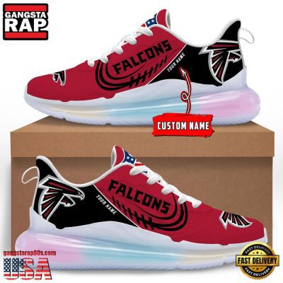 NFL Atlanta Falcons Custom Rainbow Atmospheric Air Force 1 Sneaker Shoes