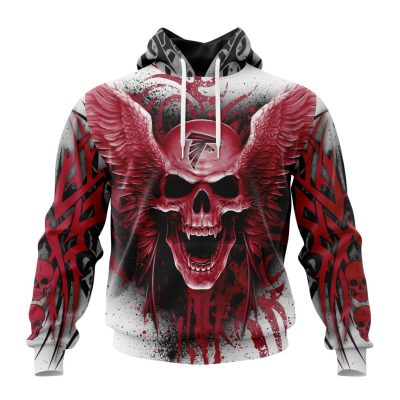 NFL Atlanta Falcons Kits With Skull Pullover Hoodie