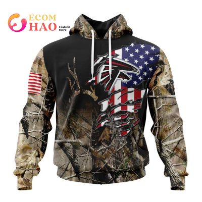 NFL Atlanta Falcons Custom Name Number Special Camo Pullover Hoodie
