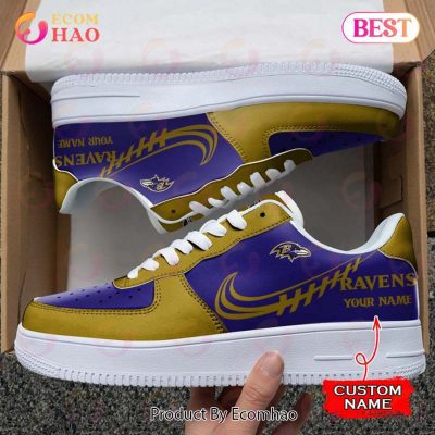 NFL Baltimore Ravens Air Force 1 Sneaker Custom Name