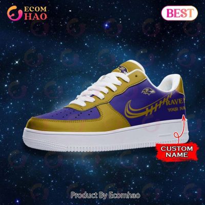 NFL Baltimore Ravens Air Force 1 Sneaker Custom Name