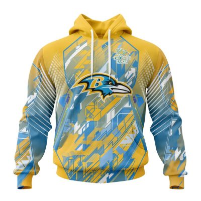 NFL Baltimore Ravens Childhood Cancers Pullover Hoodie