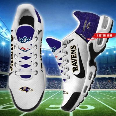 NFL Baltimore Ravens Air Max Plus Running Shoes Custom Name