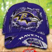 NFL Baltimore Ravens Custom Name Blue Classic Cap