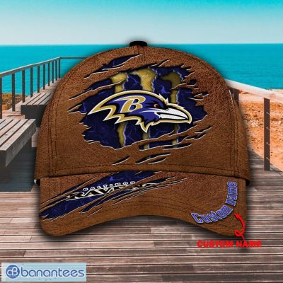 NFL Baltimore Ravens Custom Name Brown Classic Cap