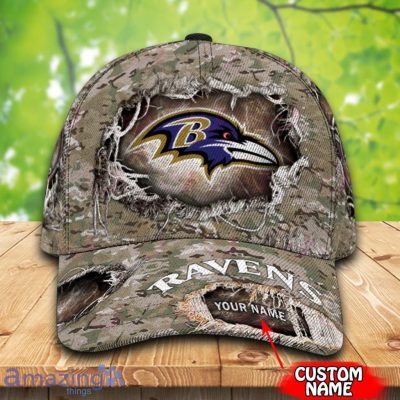 NFL Baltimore Ravens Custom Name Camo Classic Cap