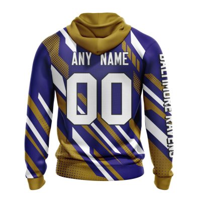 NFL Baltimore Ravens Custom Name Number MotoCross Concept Pullover Hoodie