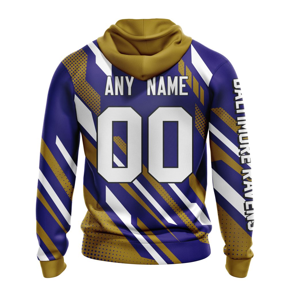 NFL Baltimore Ravens Custom Name Number MotoCross Concept Pullover Hoodie NFL Baltimore Ravens Custom Name Number MotoCross Concept Pullover Hoodie