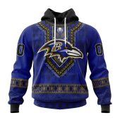 Nfl Baltimore Ravens Custom Name Number Native Concepts Pullover Hoodie Front.jpg - demo10
