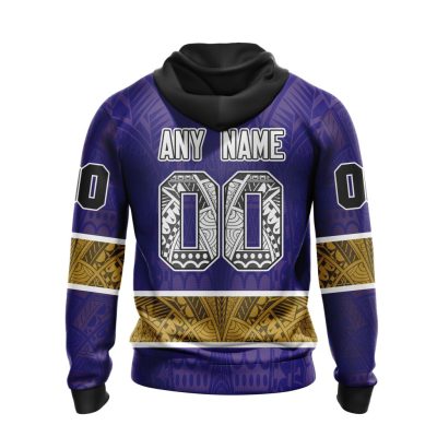 NFL Baltimore Ravens Custom Name Number Native With Samoa Culture Pullover Hoodie