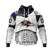 NFL Baltimore Ravens Custom Name Number Star Wars Pullover Hoodie