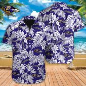 NFL Baltimore Ravens Tropical Leafs Hawaiian Shirt