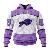 NFL Buffalo Bills Custom Name Number Fight Cancer Pullover Hoodie