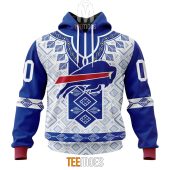 NFL Buffalo Bills Custom Name Number Native Pattern Pullover Hoodie