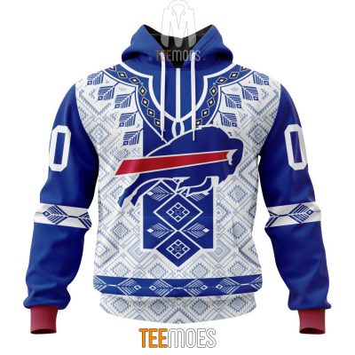 NFL Buffalo Bills Custom Name Number Native Pattern Pullover Hoodie