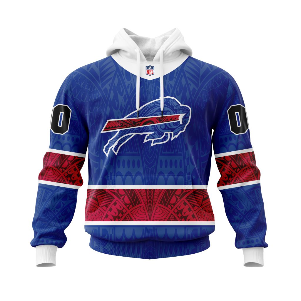 NFL Buffalo Bills Custom Name Number Native With Samoa Culture Pullover Hoodie NFL Buffalo Bills Custom Name Number Native With Samoa Culture Pullover Hoodie