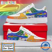 NFL Buffalo Bills Pride Peace Love Bills Custom Air Force 1 Shoes Sneaker