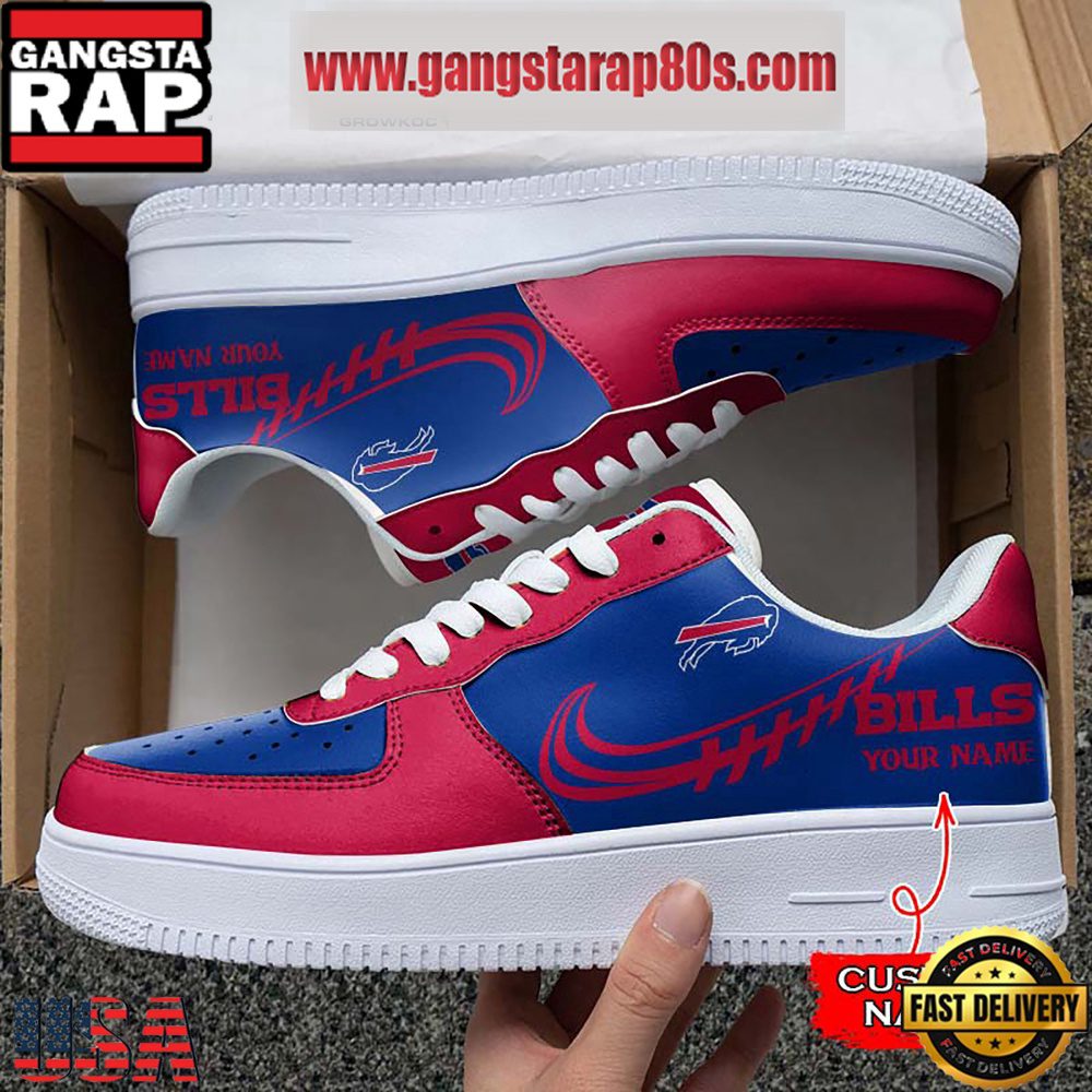 NFL Buffalo Bills Unique Design Custom Name Air Force 1 Sneaker Shoes NFL Buffalo Bills Unique Design Custom Name Air Force 1 Sneaker Shoes