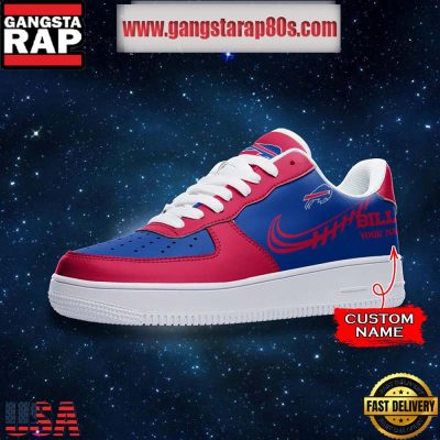 NFL Buffalo Bills Unique Design Custom Name Air Force 1 Sneaker Shoes