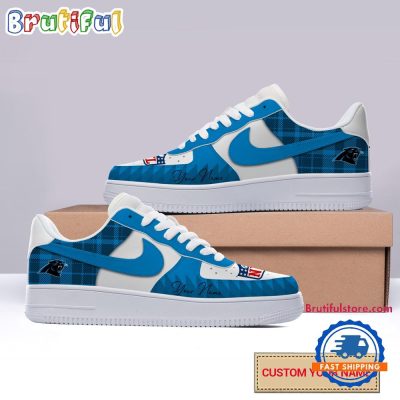 NFL Carolina Panthers Christmas Logo Pattern Custom Air Force 1 Shoes Sneaker