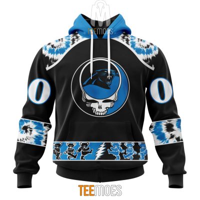NFL Carolina Panthers Custom Name Number Grateful Dead Pullover Hoodie