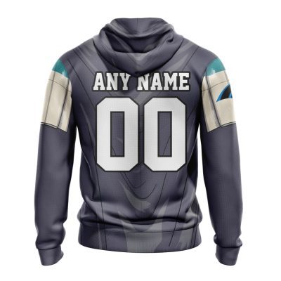NFL Carolina Panthers Custom Name Number Mandalorian And Baby Yoda Pullover Hoodie