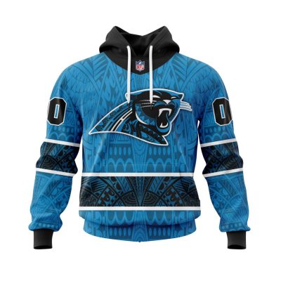 NFL Carolina Panthers Custom Name Number Native With Samoa Culture Pullover Hoodie