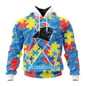Nfl Carolina Panthers Custom Name Number Puzzle Autism Awareness Pullover Hoodie Front.jpg - demo10
