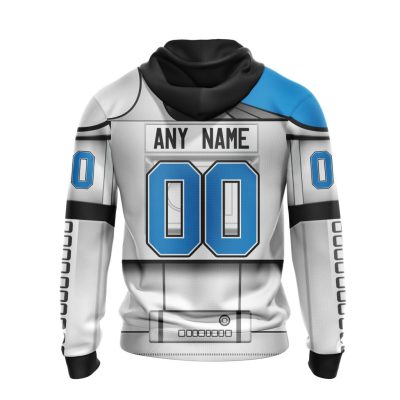 NFL Carolina Panthers Custom Name Number Star Wars Pullover Hoodie