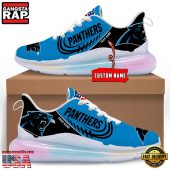 NFL Carolina Panthers Custom Rainbow Atmospheric Air Force 1 Sneaker Shoes