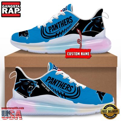 NFL Carolina Panthers Custom Rainbow Atmospheric Air Force 1 Sneaker Shoes